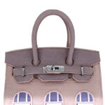 Women's Vegan Leather Croc Print HOUSE Pattern Top Handle Bag