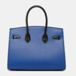 Women's Vegan Leather Croc Print Lock HOUSE Top Handle Bag