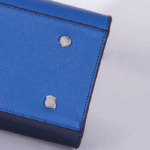 Women's Vegan Leather Croc Print Lock HOUSE Top Handle Bag