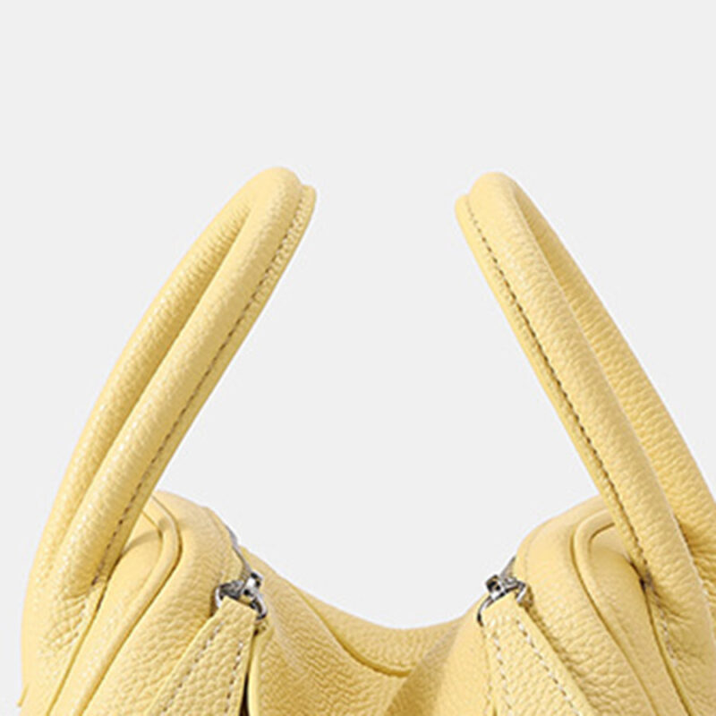 Women's Vegan Leather Pebbled Structured Shoulder Top Handle Bag