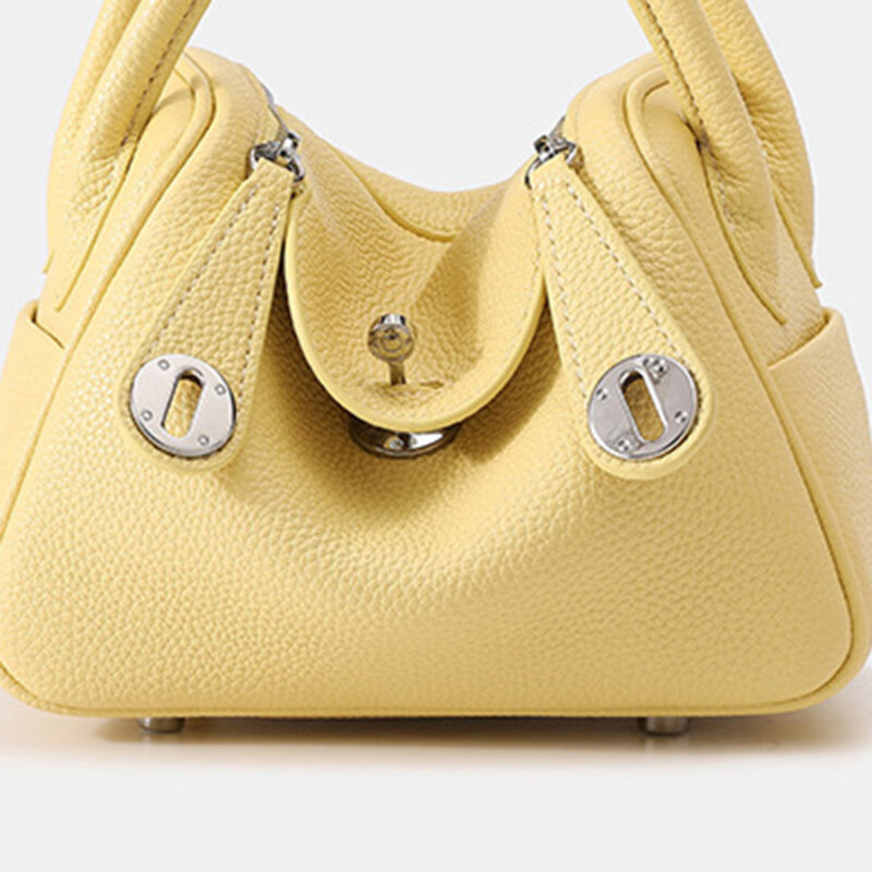 Women's Vegan Leather Pebbled Structured Shoulder Top Handle Bag