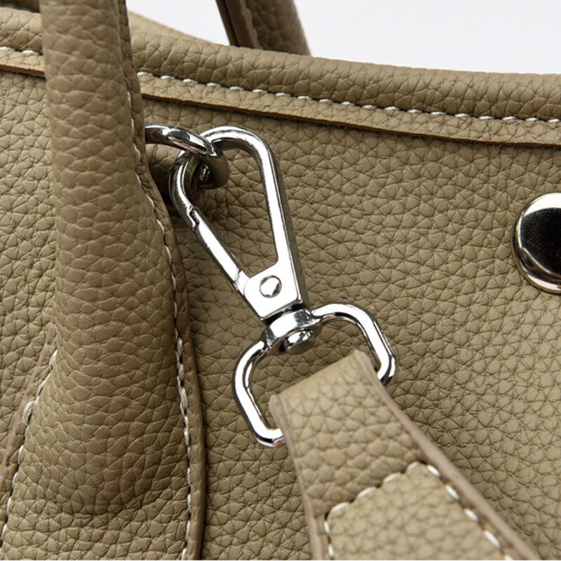 Women's Vegan Leather Pebbled Structured Shoulder Tote Bag