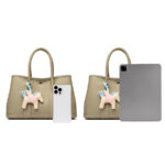 Women's Vegan Leather Pebbled Structured Shoulder Tote Bag