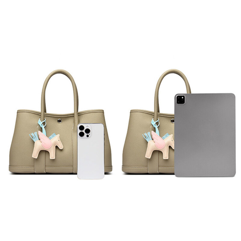 Women's Vegan Leather Pebbled Structured Shoulder Tote Bag