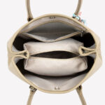 Women's Vegan Leather Pebbled Structured Shoulder Tote Bag