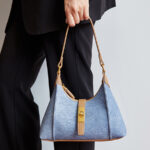 Women's Vegan Leather Structured Buckle Shoulder Crossbody Hobo Bag