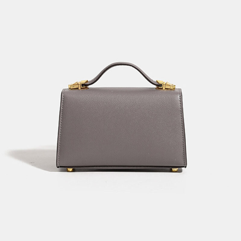 Women's Vegan Leather Epsom Dual-Lock Top Handle Bag