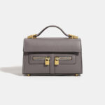 Women's Vegan Leather Epsom Dual-Lock Top Handle Bag