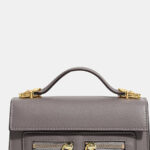 Women's Vegan Leather Epsom Dual-Lock Top Handle Bag