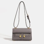 Women's Vegan Leather Epsom Dual-Lock Top Handle Bag