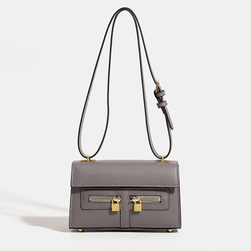 Women's Vegan Leather Epsom Dual-Lock Top Handle Bag
