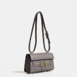 Women's Vegan Leather Epsom Dual-Lock Top Handle Bag