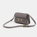 Women's Vegan Leather Epsom Dual-Lock Top Handle Bag