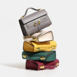 Women's Vegan Leather Epsom Dual-Lock Top Handle Bag