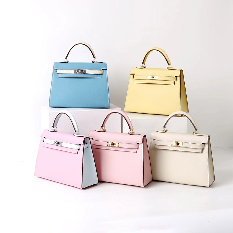 Women's Split Leather Epsom Padlock Top Handle Bag