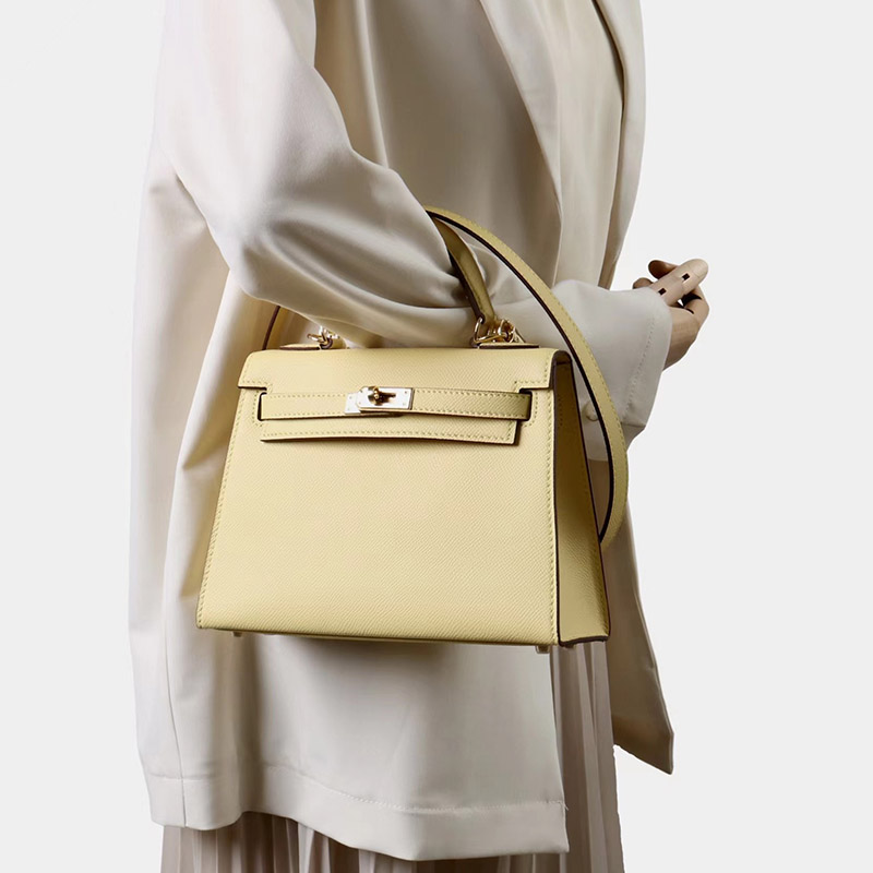 Women's Split Leather Epsom Padlock Top Handle Bag