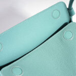 Women's Full-Grain Leather Pebbled Shoulder Top Handle Bag