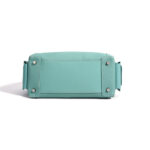 Women's Full-Grain Leather Pebbled Shoulder Top Handle Bag