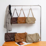 Women's Suede Flap Lock Shoulder Bag